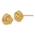 thumbnail image 1 of 14k Yellow Gold Love Knot Stud Post Earrings, 1 of 3