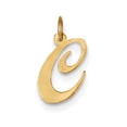 thumbnail image 1 of 14k Yellow Gold Medium Fancy Script Initial C Charm, 1 of 4