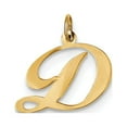 thumbnail image 1 of 14k Yellow Gold Medium Fancy Script Initial D Charm - .5 Grams - Measures 19.5x19.3mm, 1 of 2