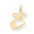 thumbnail image 1 of 14k Yellow Gold Medium Fancy Script Initial E Charm Pendant, 1 of 7