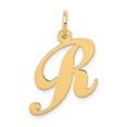 thumbnail image 1 of 14k Yellow Gold Medium Fancy Script Initial R Charm, 1 of 4