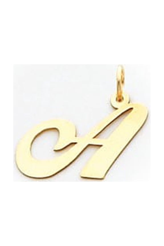 14k Yellow Gold Medium Fancy Script Initial X Charm