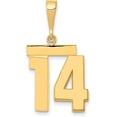 thumbnail image 1 of 14k Yellow Gold Medium Polished Number 14 Charm - 2.2gm, 1 of 4