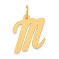 thumbnail image 1 of 14k Yellow Gold Medium Script Initial M Charm - .4 Grams - Measures 19.7x15.3mm, 1 of 2