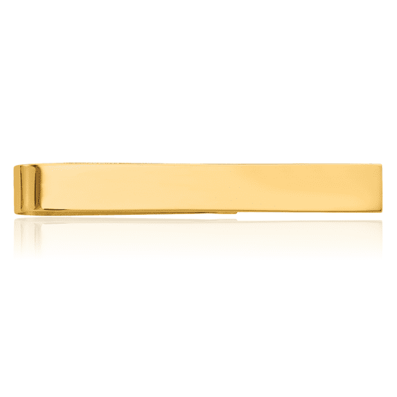 14K Solid Yellow Gold Mens Tie Clip Bar Tac