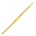 thumbnail image 1 of 14k Yellow Gold Men's ID Cuban Chain Bracelet 8.5 in, 1 of 2