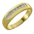 thumbnail image 1 of 14k Yellow Gold Mens Princess Cut 8-Stone Diamond Ring 1 Carat, 1 of 1