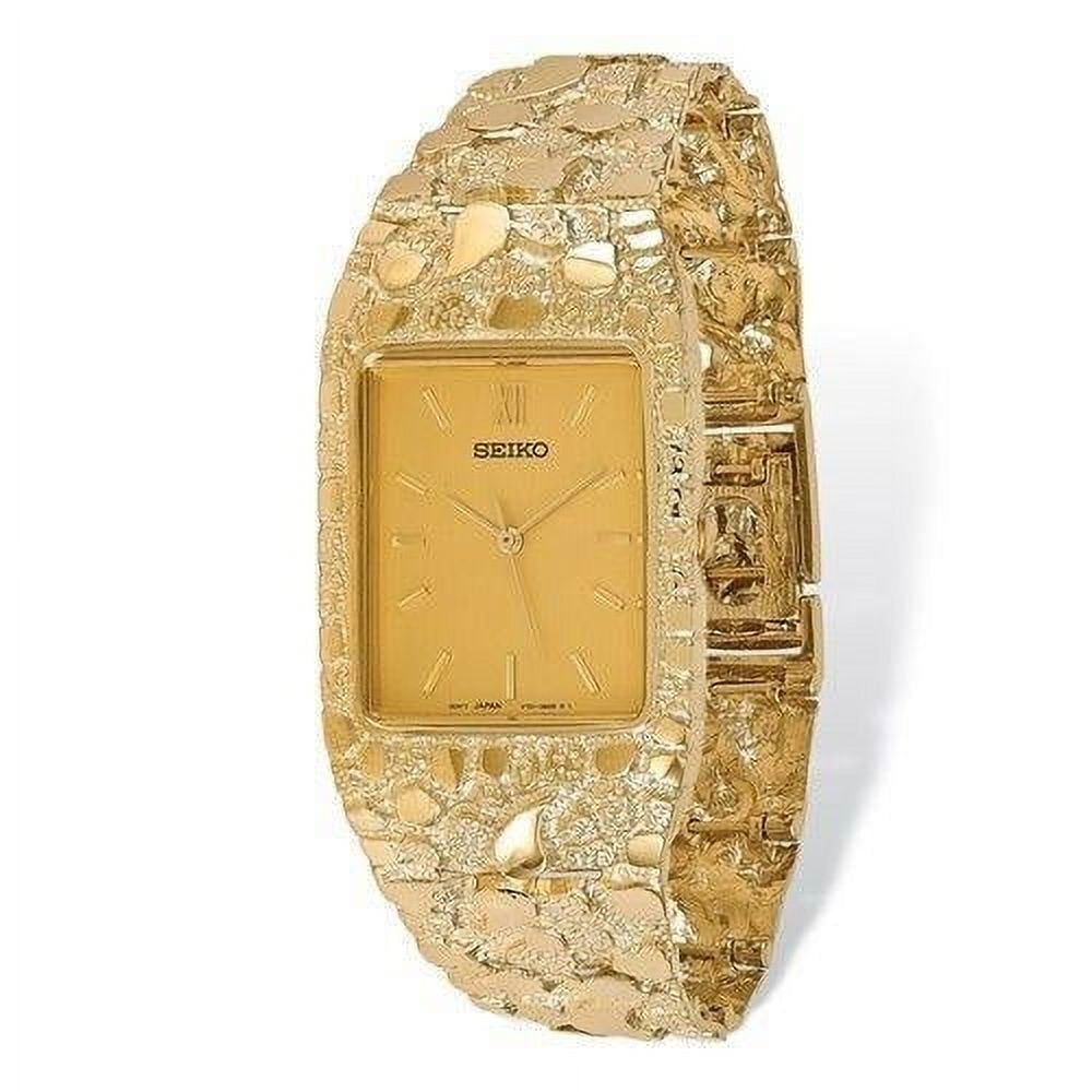 14k solid 2024 gold mens watch