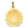thumbnail image 1 of 14k Yellow Gold Merry Christmas Disc Charm, 1 of 3