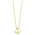 thumbnail image 1 of 14k Yellow Gold Mini Anchor Adjustable Necklace With Rope Chain - .9 Grams - 18 Inch, 1 of 3