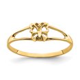 thumbnail image 1 of 14k Yellow Gold Mini Butterfly Band Ring, 1 of 7