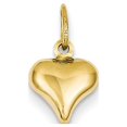thumbnail image 1 of 14k Yellow Gold Mini Puffed Heart Charm, 1 of 4
