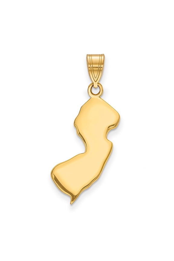 14k Yellow Gold NJ State Pendant Bail Only