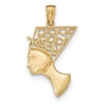 thumbnail image 1 of 14k Yellow Gold Nefertiti Profile Pendant - Measures 32.4mm long, 1 of 2