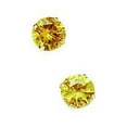 thumbnail image 1 of 14k Yellow Gold November Yellow 5mm Round Cubic Zirconia Screw-Back Earrings, 1 of 2