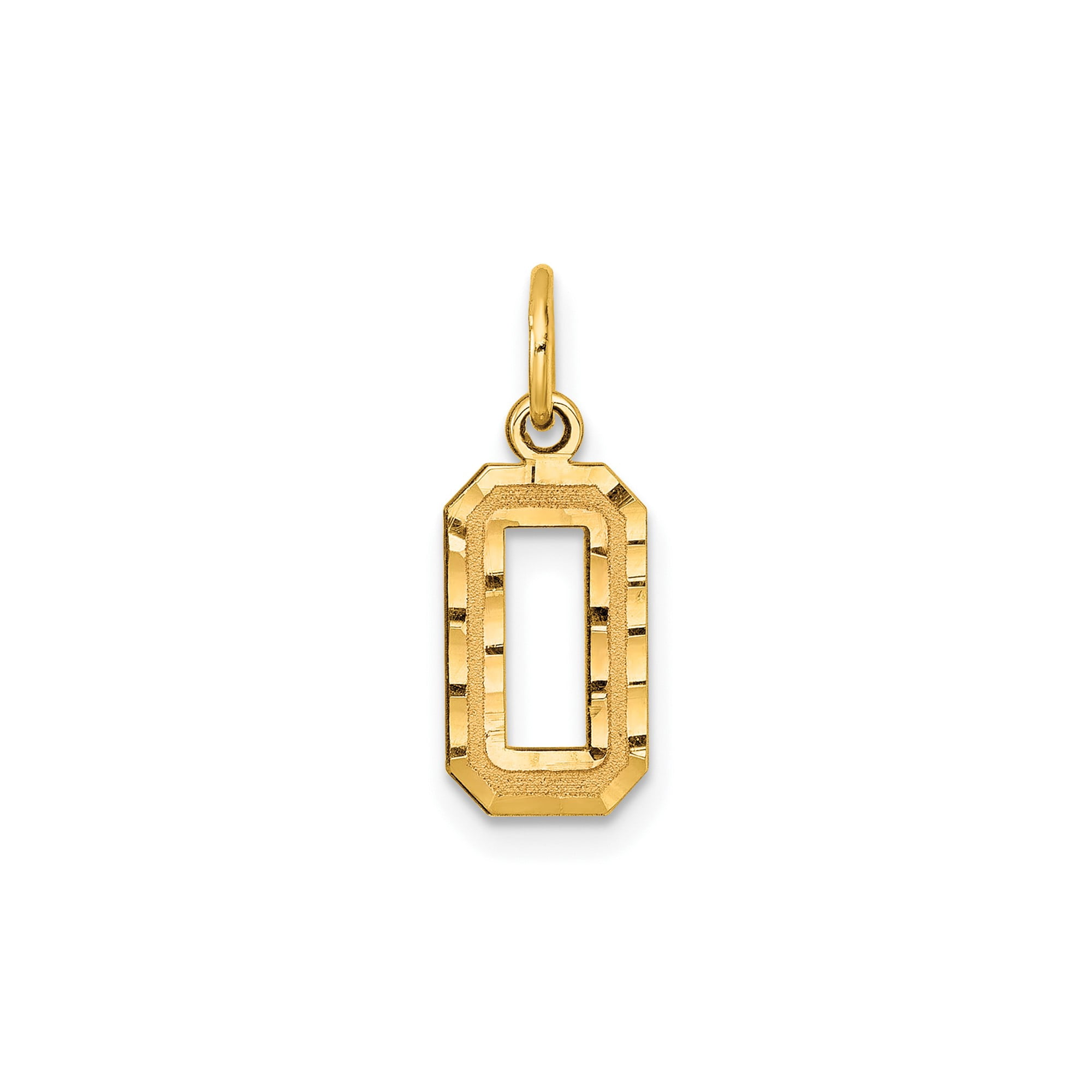 10K Yellow Gold Sports Jersey Number Pendant - Customizable With Name Engraving, 1 Inch