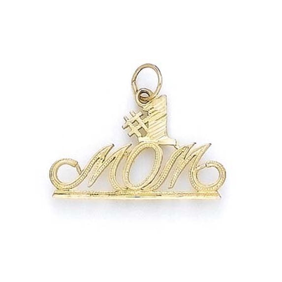 14k Yellow Gold Number One Mom Pendant - 1.2 Grams