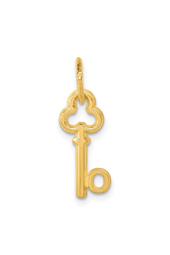 14k Yellow Gold O Key Charm