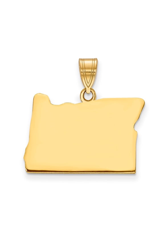 14k Yellow Gold OR State Pendant Bail Only