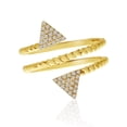 thumbnail image 1 of 14k Yellow Gold Offset Triangle Diamond Ring, 1 of 3