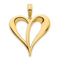 thumbnail image 1 of 14k Yellow Gold Open Heart Pendant for Women, Modern Symbol of Love, Sleek Minimalist Charm, Elegant Anniversary and Everyday Jewelry, 1 of 6