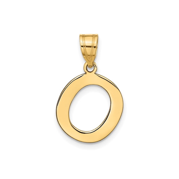 14k Yellow Gold Open Oval Pendant for Women, Minimalist Organic Circle Charm Symbolizing Infinity and Unity, Simple Modern Jewelry for Everyday Wear or Layering