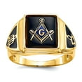 thumbnail image 1 of 14k Yellow Gold Not engraveable Mens Masonic Ring Size 10 14mm Wide .8mm Thick Ring for Men, 1 of 2