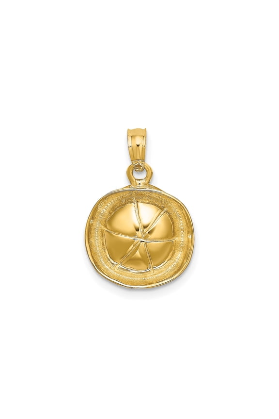14k Yellow Gold Orthodox Pendant for Men and Women, Polished Round Medallion with Textured Borders, Eastern Christian Symbol of Faith and Worship