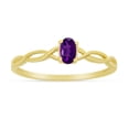 thumbnail image 1 of 14k Yellow Gold Oval Amethyst Ring, 1 of 6