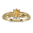 thumbnail image 1 of 14k Yellow Gold Oval Citrine And Diamond Ring, 1 of 2