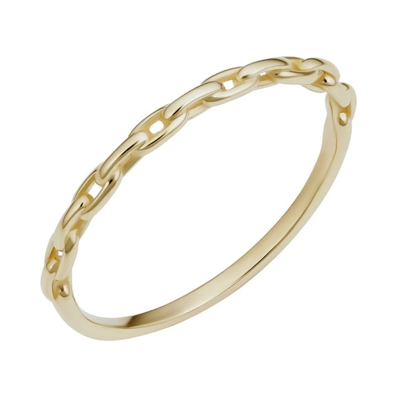 Au Naturale 14k Yellow Gold Oval Link Ring