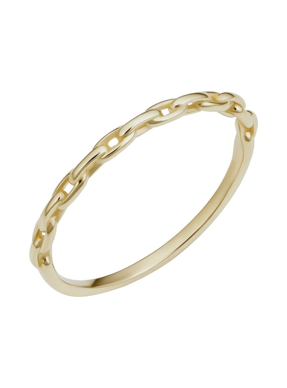 14k Yellow Gold Oval Link Ring