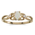 thumbnail image 1 of 14k Yellow Gold Oval Opal And Diamond Ring, 1 of 1
