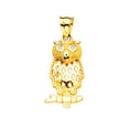 thumbnail image 1 of 14k Yellow Gold Owl Pendant Necklace 8x23mm Pendant for Women - 1.3 Grams, 1 of 2