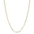 14k Yellow Gold Long Paperclip Link Chain Necklace (2.5 mm, 18 inch