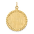 thumbnail image 1 of 14k Yellow Gold Patterned .013 Gauge Engravable Rope Disc w/Satin Back, 1 of 4