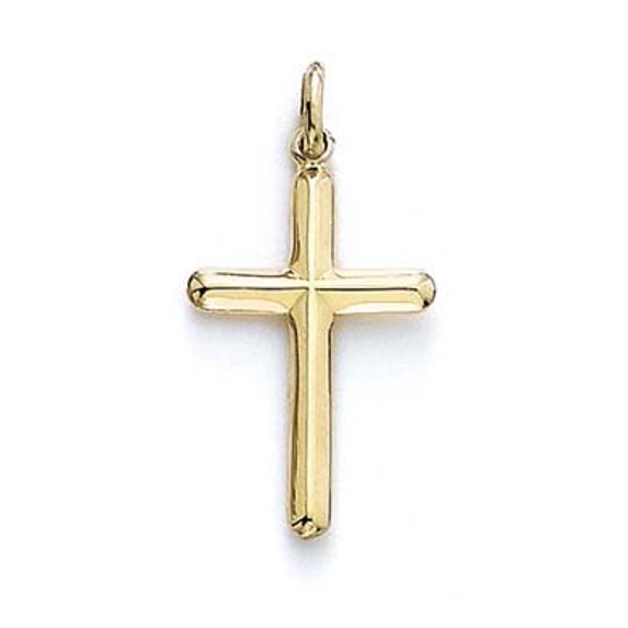 14k Yellow Gold Pc-Style Cross Pendant - 1.5 Grams