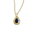 thumbnail image 1 of 14k Yellow Gold Pear Sapphire and Diamond Pendant with 18" Chain, 1 of 4