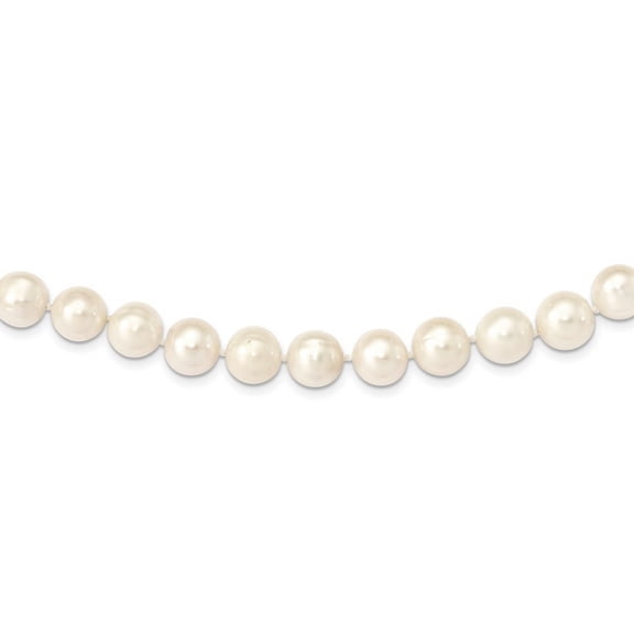 14k Yellow Gold Pearl clasp 11 12mm White Near Round Freshwater Cultured Pearl Necklace 20 Inch - Pendant Necklace for W