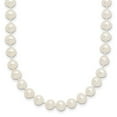 thumbnail image 1 of 14k Yellow Gold Pearl clasp 5 5.5mm White Freshwater Onion Freshwater Cultured Pearl Necklace 24 Inch - Pendant Necklace, 1 of 2