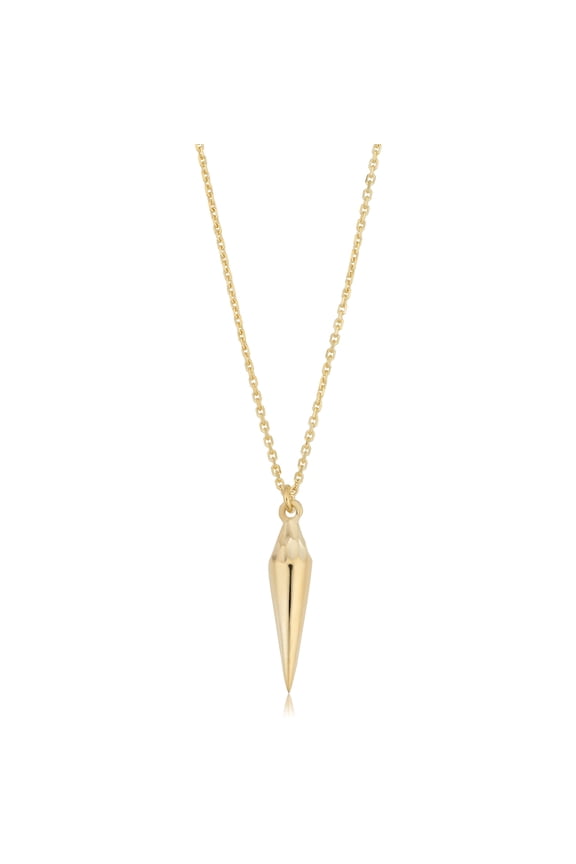 KoolJewelry 14k Yellow Gold Pendulum Necklace (18 inch)