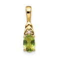 thumbnail image 1 of 14k Yellow Gold Peridot and Diamond Pendant Charm, 1 of 3