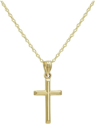 Fake gold hotsell cross necklace