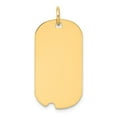 thumbnail image 1 of 14k Yellow Gold Plain .009 Gauge Engraveable Dog Tag w/Notch Disc Charm Pendant, 1 of 1