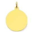 thumbnail image 1 of 14k Yellow Gold Plain .011 Gauge Circular Engravable Disc Charm, 1 of 3