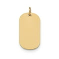 thumbnail image 1 of 14k Yellow Gold Plain .011 Gauge Engraveable Dog Tag Disc Charm, 1 of 3