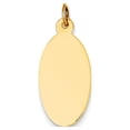thumbnail image 1 of 14k Yellow Gold Plain .013 Gauge Engravable Elliptical Disc Charm, 1 of 3