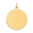 thumbnail image 1 of 14k Yellow Gold Plain .018 Gauge Circular Engravable Disc Charm, 1 of 3