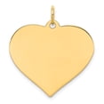 thumbnail image 1 of 14k Yellow Gold Plain .018 Gauge Engravable Heart Disc Charm Pendant, 1 of 3