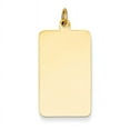 thumbnail image 1 of 14k Yellow Gold Plain .018 Gauge Rectangular Engravable Disc Charm Pendant, 1 of 2